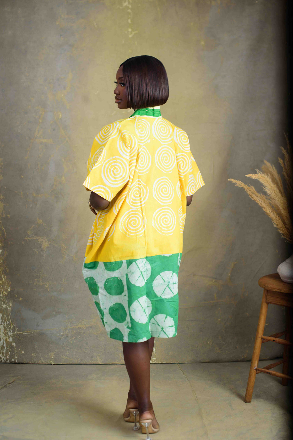 Vibrant African Print Kaftan Dress